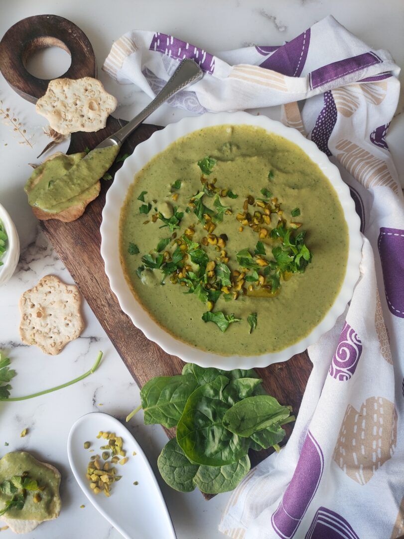 Spinach & Pistachio Hummus