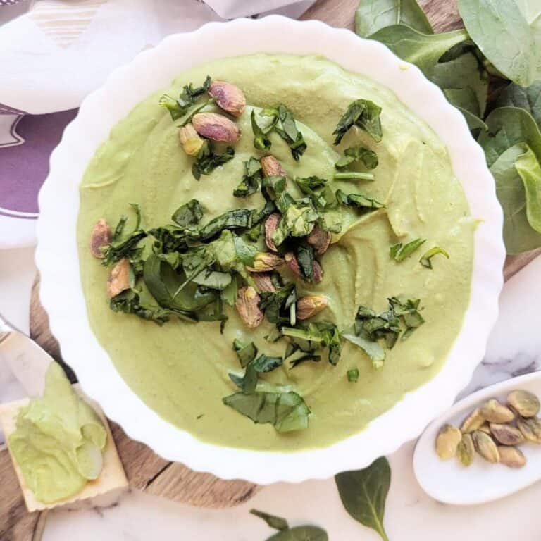 Spinach and Pistachio Hummus Recipe